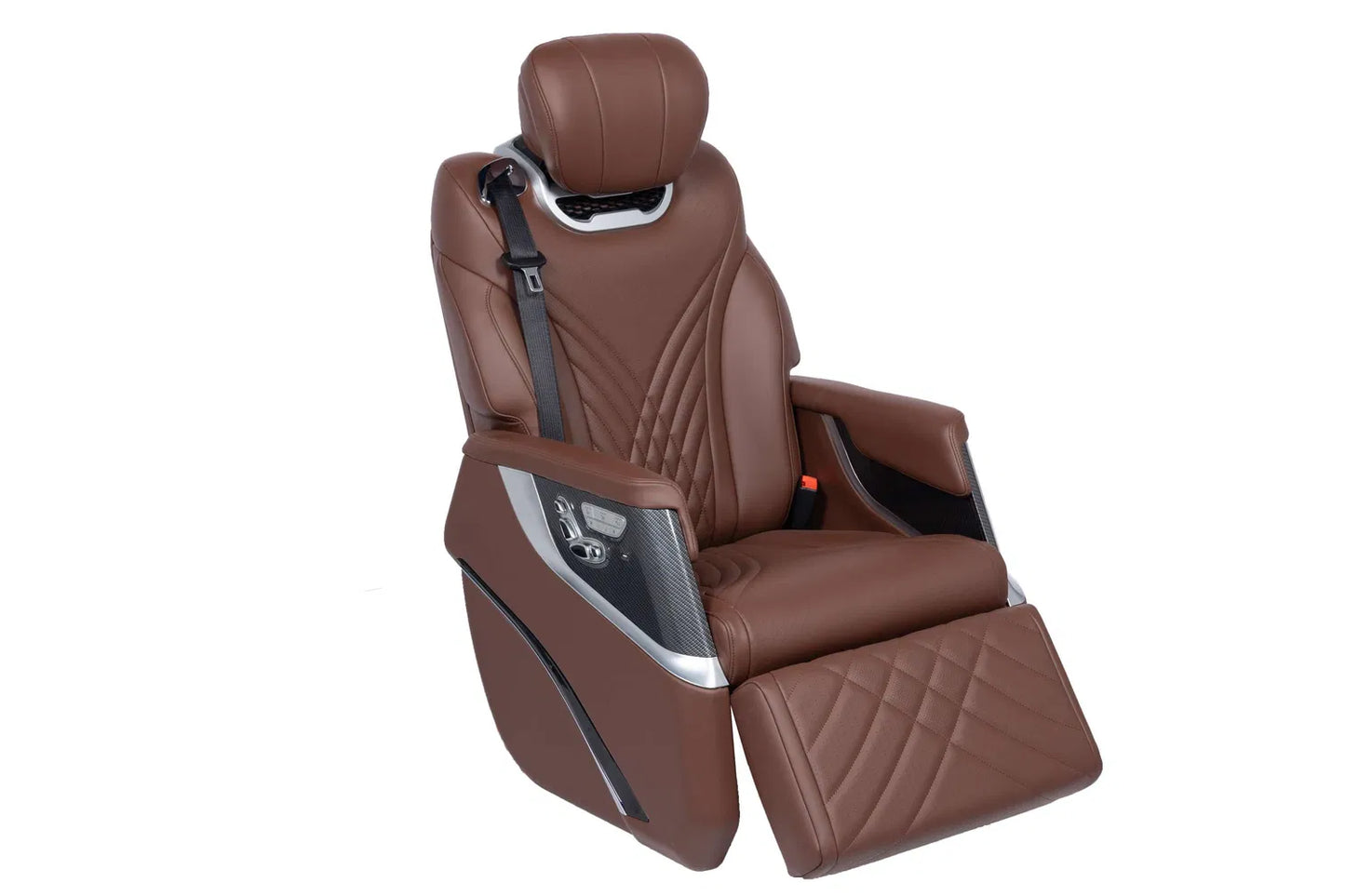 VIP-class comfort with plush cshioning and smooth reclining technology.