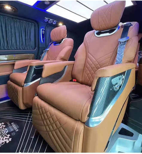 VIP-class comfort with plush cushioning and smooth reclining technology.