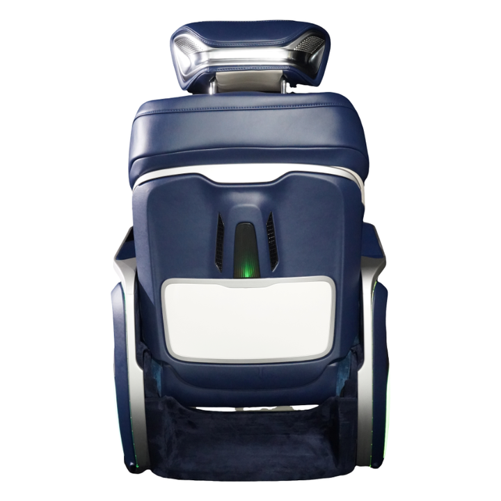 Ergonomic van seats with ultra-soft padding 180-degree reclining and advanced climate control features.
